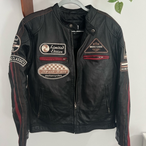 Vintage Patchwork Motorcycle Jacket - Picture 1 of 3